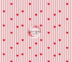 Çıtır Çizgili Ve Kırmızı Kalp Desenli Kumaşlar 1