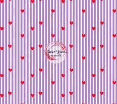 Çıtır Çizgili Ve Kırmızı Kalp Desenli Kumaşlar 2