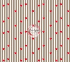 Çıtır Çizgili Ve Kırmızı Kalp Desenli Kumaşlar 2