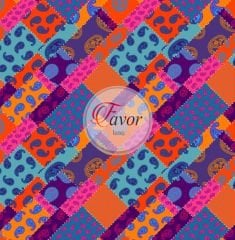 Bandana Patchwork Desenli Kumaş
