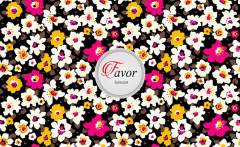 Menekşe Desenli Kumaş pembe