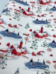 Buz Pateni Desenli Kumaş