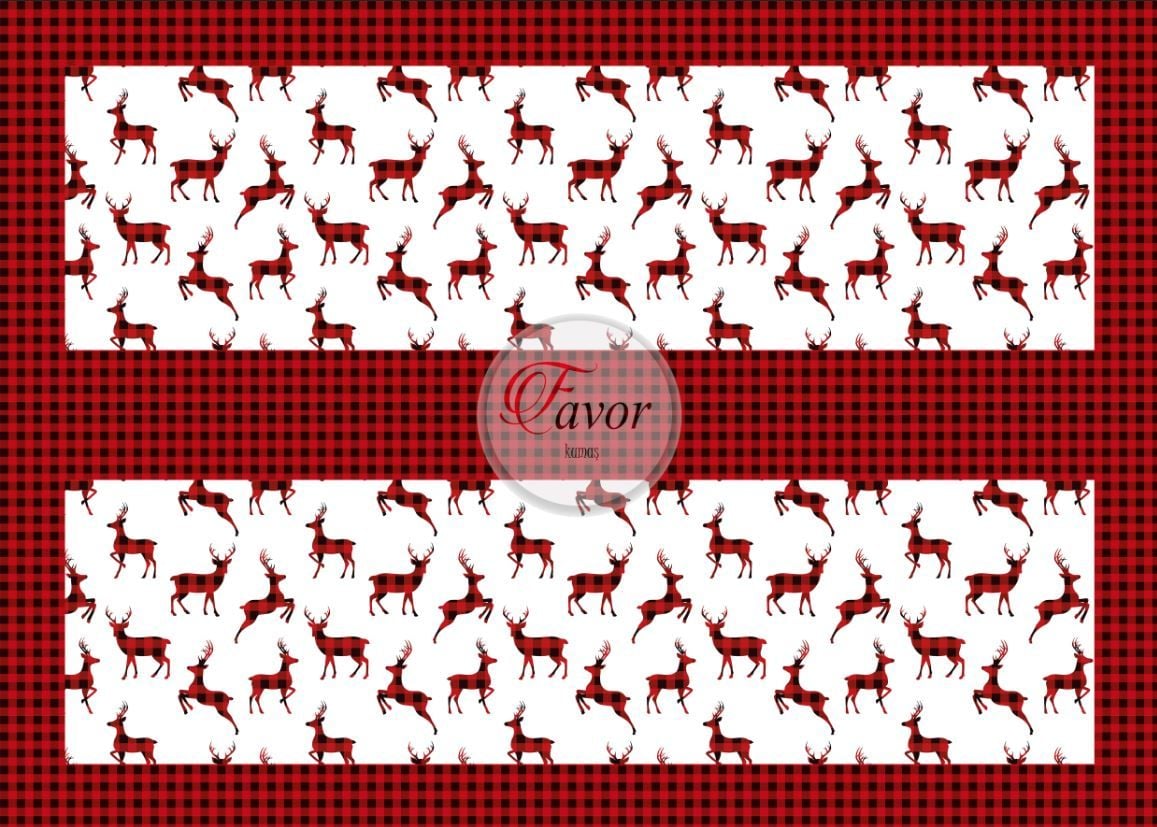 Kırmızı Geyik Runner ve Supla Kumaşı