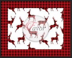 Kırmızı Geyik Runner ve Supla Kumaşı