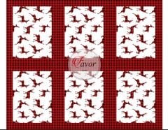 Kırmızı Geyik Runner ve Supla Kumaşı