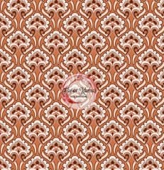 Retro Geometrik Çiçek Desenli Kumaş