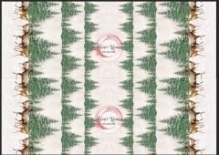 Yılbaşı Orman Geyikleri Runner ve Supla Kumaşı