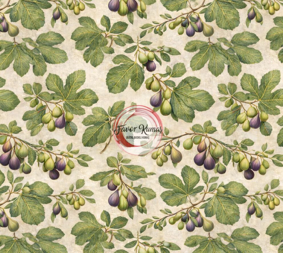 İncir Bahçesi Desenli Kumaş