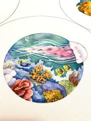 Deniz Altı Desenli Supla Kumaşı