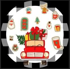 Yılbaşı Kamyonu Runner ve Supla Kumaşı 1 mt -6 adet supla