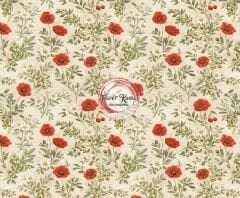 Anadolu Botanik Desenli Kumaş