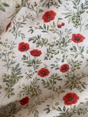 Anadolu Botanik Desenli Kumaş