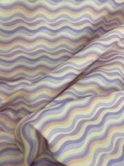 Soft Retro Dalga Desenli Kumaş