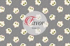 Küçük Baykuş Desenli Kumaş