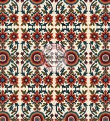 Anadolu Rozeti Desenli Kumaş