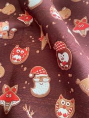 Yılbaşı Geyik Kurabiyeleri Desenli Kumaş