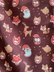 Yılbaşı Geyik Kurabiyeleri Desenli Kumaş