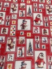 Yılbaşı Çerçeveleri Desenli Kumaş