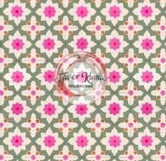 Adaçayı Yeşili Bahçesi Desenli Kumaş