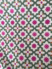 Adaçayı Yeşili Bahçesi Desenli Kumaş