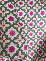 Adaçayı Yeşili Bahçesi Desenli Kumaş