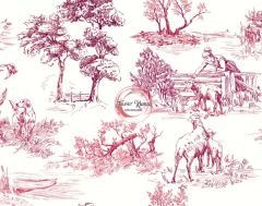 Siyah Beyaz Blanc Desenli Kumaş bordo