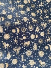 Astroloji Figür Desenli Kumaş