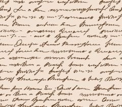 El Yazısı Desenli Kumaşev krem kahve - Döşemelik Petek Kumaş