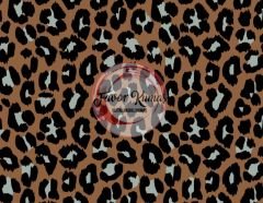 Kahverengi Leopar Desenli Kumaş
