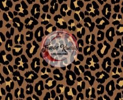 Kahverengi Leopar Desenli Kumaş