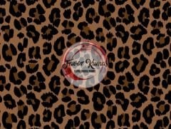 Kahverengi Leopar Desenli Kumaş
