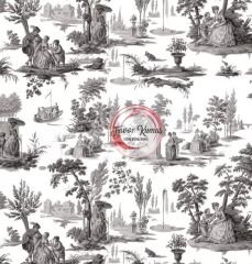 Toile De Jouy Desenli Kumaş 5