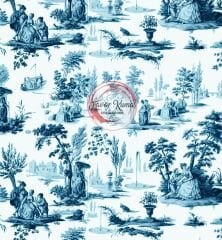 Toile De Jouy Desenli Kumaş 5