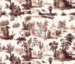 Toile De Jouy Desenli Kumaş 5