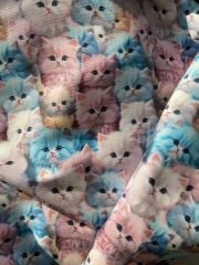 Kedi 3D Hayvanlar Desenli Kumaş