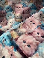 Kedi 3D Hayvanlar Desenli Kumaş