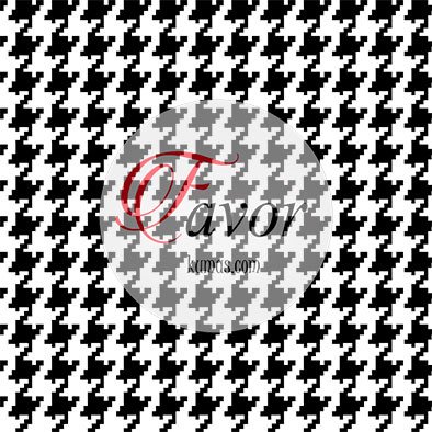 Ekose Desenli Siyah Beyaz Kumaş