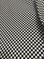 Siyah Beyaz Dama Desenli Kumaş