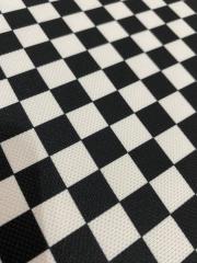 Siyah Beyaz Dama Desenli Kumaş