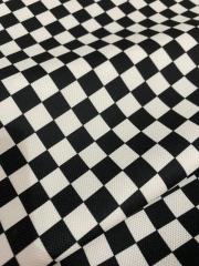 Siyah Beyaz Dama Desenli Kumaş