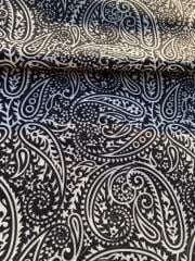 Siyah Beyaz Bandana Desenli Kumaş