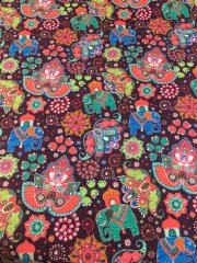 Etnik Fil Desenli Kumaş