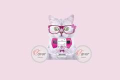 Gözlüklü Kedi Desenli Kumaş 2