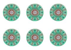 Yeşil Mandala Desenli Kumaş yeşil