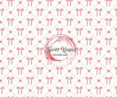 Pembe Kurdeleler 2 Desenli Kumaş