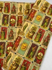 Tarot Kartı Desenli Kumaş