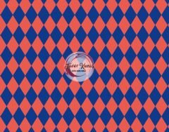 Çift Renk Baklava Desenli Kumaş (2 cm) Elite Poplin Kumaş - saks