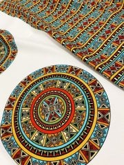 Etnik Mandala Desenli Kumaş