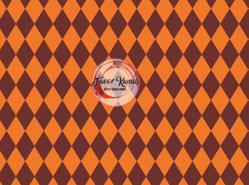 Çift Renk Baklava Desenli Kumaş (2 cm) Döşemelik Petek Kumaş - kahve