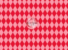 Çift Renk Soft Baklava Desenli Kumaş (2 cm) Elite Poplin Kumaş - pembe